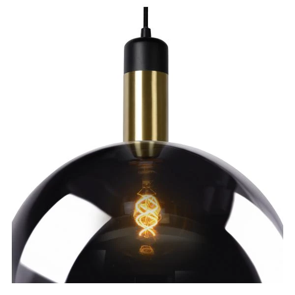 Lucide JULIUS - Pendant light - Ø 20 cm - 1xE27 - Smoke Grey - detail 3